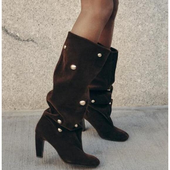 ZARA Knee-High Boots NWT - Picture 1 of 16